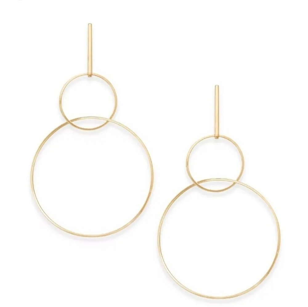 COPY - Thalia Sodi Gold-Tone Interlocking Hoop Statement Earrings